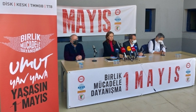 DİSK-KESK-TMMOB-TTB: 1 Mayıs’ta Umut Yan Yana!