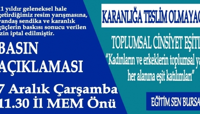 KARANLIĞA TESLİM OLMAYACAĞIZ!