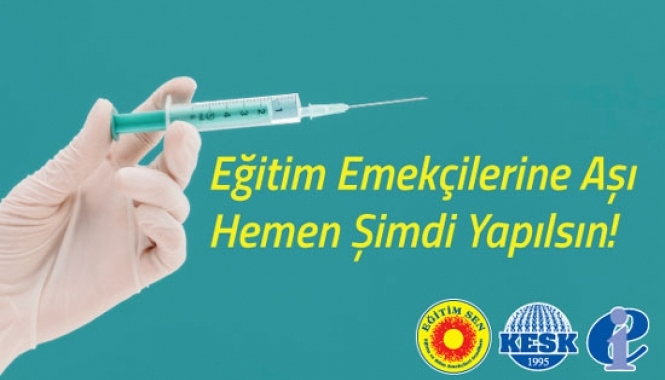 Eğitim ve Bilim Emekçilerinin Aşılanmasına Başlanması Talebimizi Sağlık Bakanlığı’na İlettik Eğitim ve Bilim Emekçilerinin Aşılanmasına Başlanması Talebimizi Sağlık Bakanlığı’na İlettik