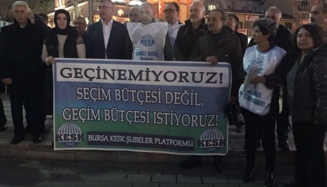 KESK Bursa: Seçim bütçesi değil, geçim bütçesi