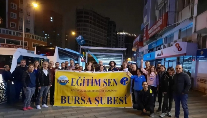 15 EKİM MİTİNGİ BURSA'DAN HAREKET