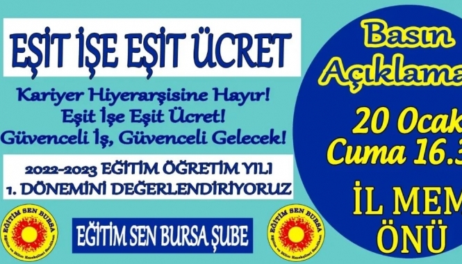 EŞİT İŞE EŞİT ÜCRET İSTİYORUZ!