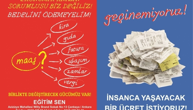 Geçinemiyoruz! İnsanca Yaşayacak Ücret İstiyoruz! / Broşür