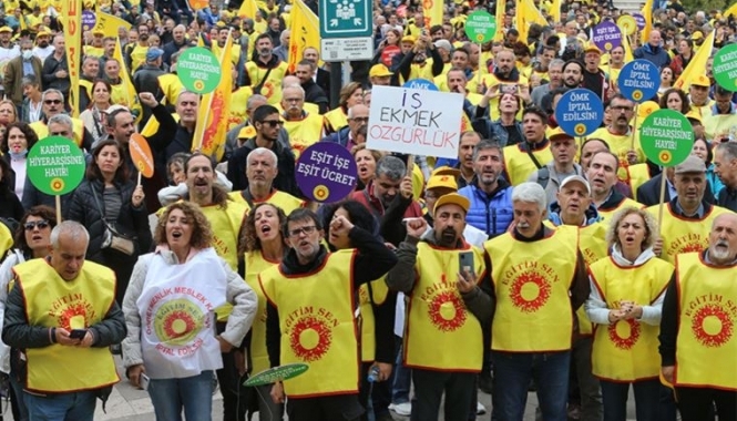 Eğitim-Sen'den miting: 'Yeni yasa iptal edilsin'