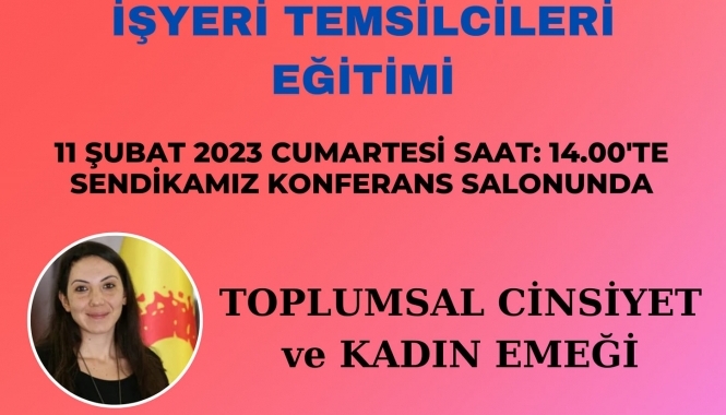 İşyeri Temsilcileri Eğitimi/Seminer