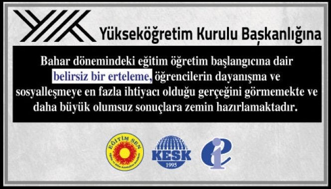 Yükseköğretim Kurulu Başkanlığına